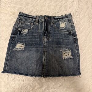 Denim mini skirt